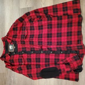 Red and Black Roots Thick Flannel